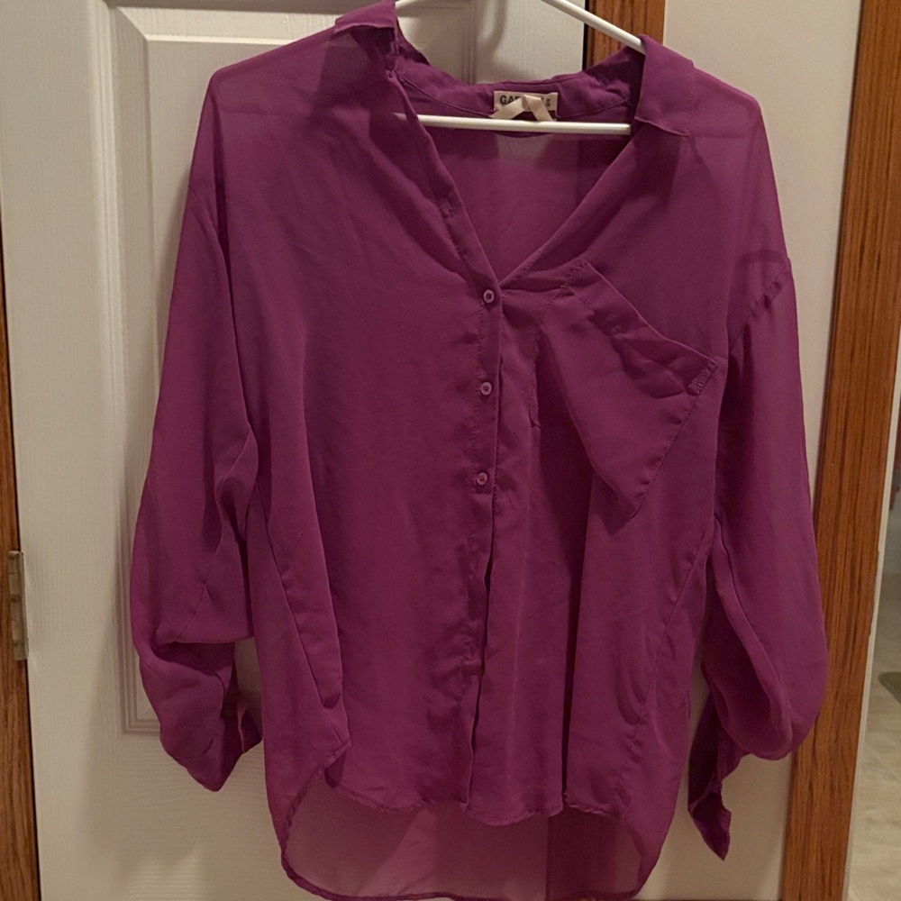 Garage Women's Blouse in Rich Purple